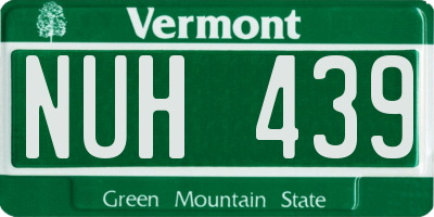 VT license plate NUH439
