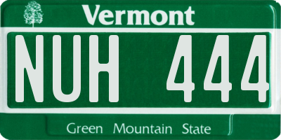 VT license plate NUH444