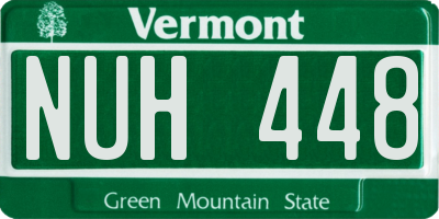 VT license plate NUH448