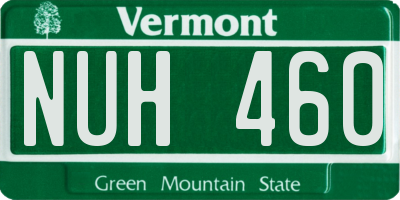 VT license plate NUH460