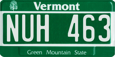 VT license plate NUH463
