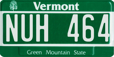 VT license plate NUH464