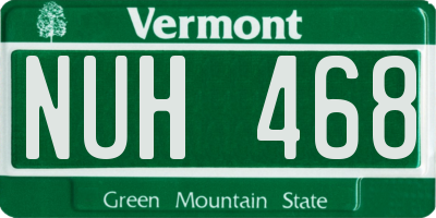 VT license plate NUH468