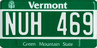 VT license plate NUH469