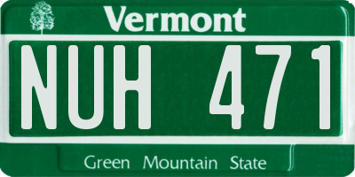 VT license plate NUH471