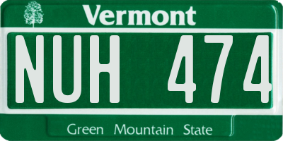 VT license plate NUH474