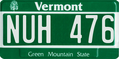 VT license plate NUH476