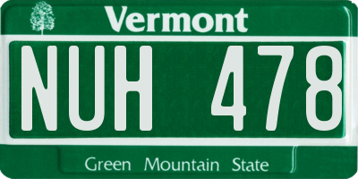 VT license plate NUH478