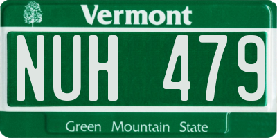 VT license plate NUH479