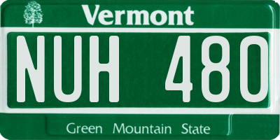 VT license plate NUH480
