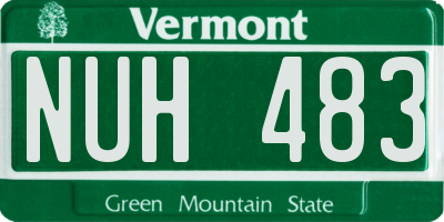 VT license plate NUH483