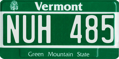 VT license plate NUH485
