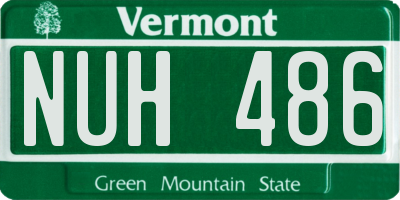 VT license plate NUH486