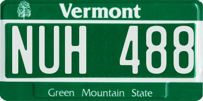 VT license plate NUH488