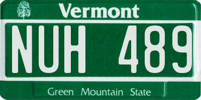 VT license plate NUH489