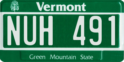 VT license plate NUH491