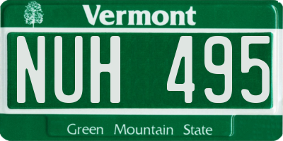 VT license plate NUH495