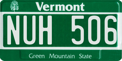 VT license plate NUH506