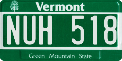 VT license plate NUH518