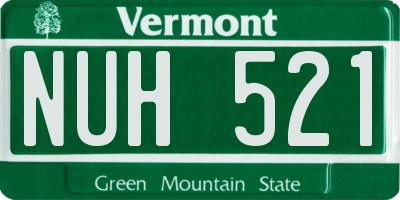 VT license plate NUH521