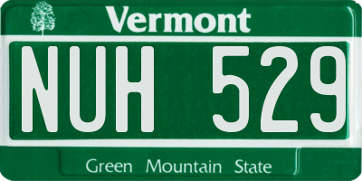 VT license plate NUH529