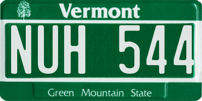 VT license plate NUH544