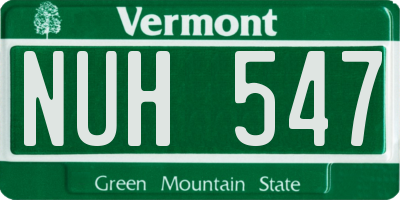 VT license plate NUH547