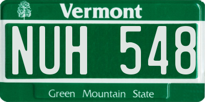 VT license plate NUH548