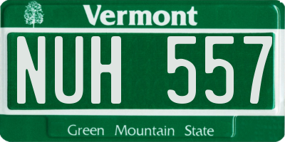 VT license plate NUH557