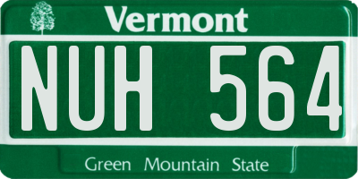 VT license plate NUH564