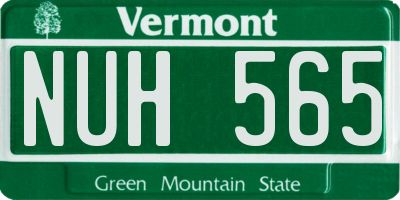 VT license plate NUH565