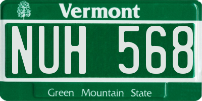 VT license plate NUH568