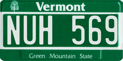 VT license plate NUH569