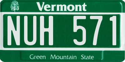 VT license plate NUH571