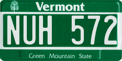 VT license plate NUH572