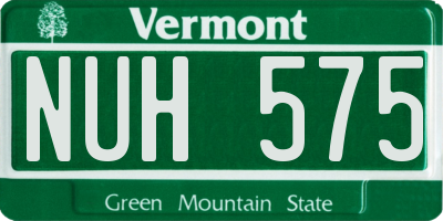 VT license plate NUH575