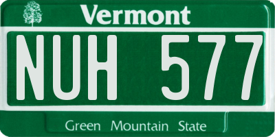 VT license plate NUH577