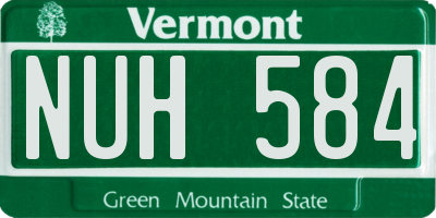 VT license plate NUH584