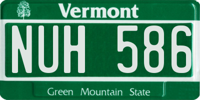 VT license plate NUH586