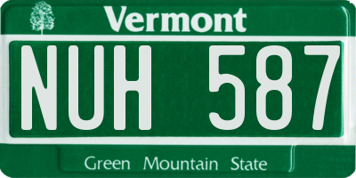 VT license plate NUH587
