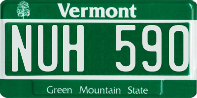 VT license plate NUH590