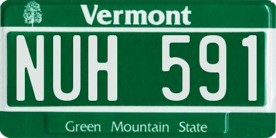 VT license plate NUH591