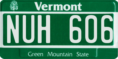 VT license plate NUH606
