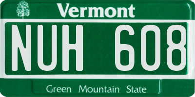 VT license plate NUH608