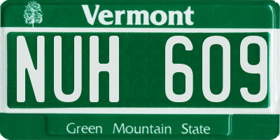 VT license plate NUH609