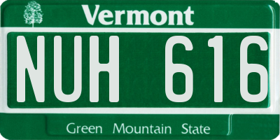 VT license plate NUH616