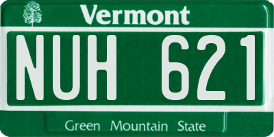 VT license plate NUH621