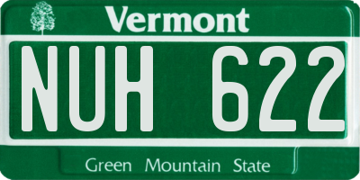 VT license plate NUH622