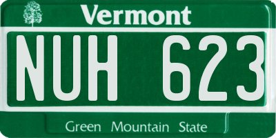 VT license plate NUH623
