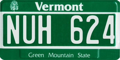 VT license plate NUH624
